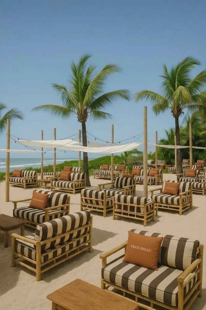 Trousseau invade Trancoso com colaboração que traz ao público uma experiência única e memorável no Beach Club Praia Flô 4 Trousseau Beach Club Praia Flo IMG 1624 IA ilustrativa do local Easy Resize.com